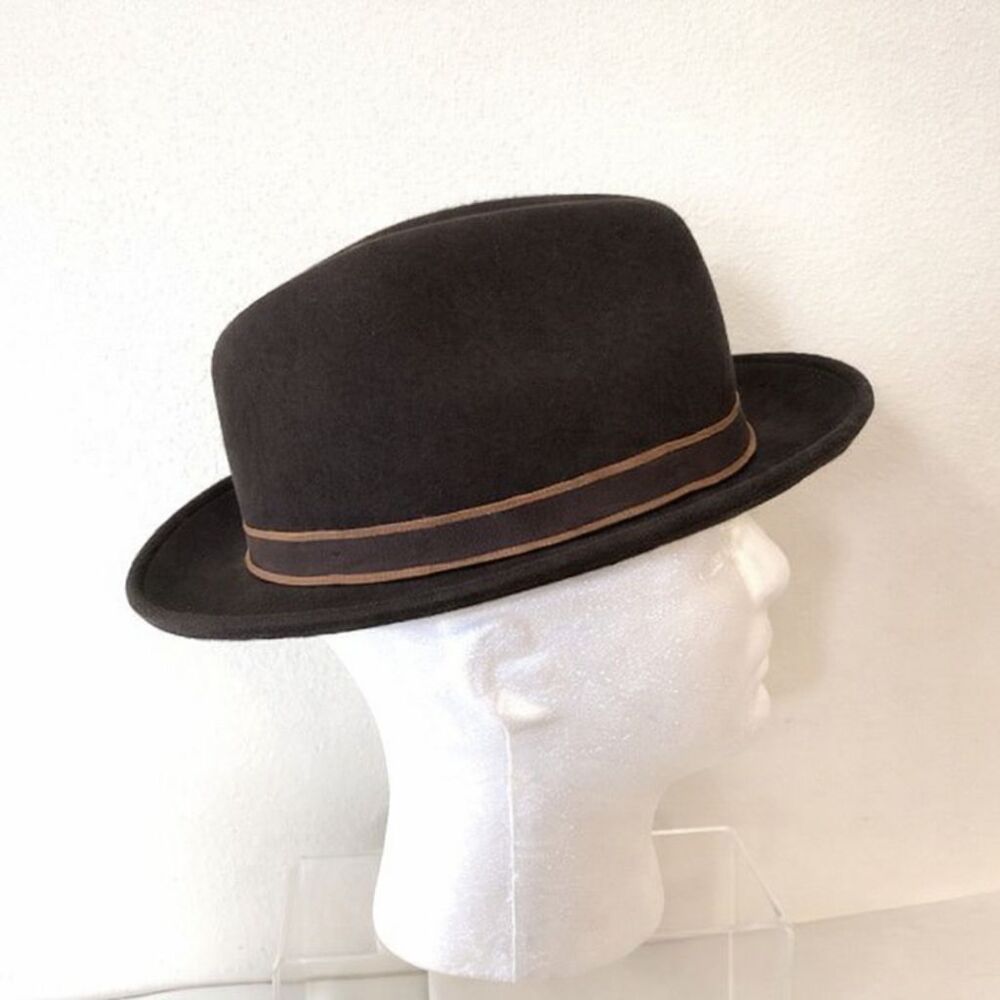 Country Gentleman Clooney Gentle Felt 100% Wool Water Repellent Brown L Y2K 90s